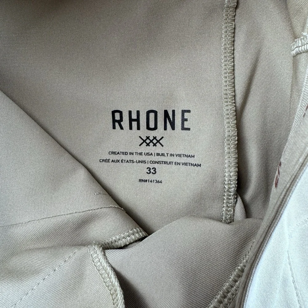 Rhone Commuter Pant Men 33x30 Classic Fit Tan Golf Chino Athletic Khaki